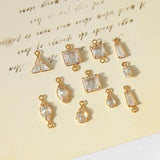 Copper-Clad Zircon Pendant DIY Jewelry Material