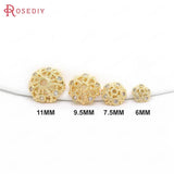 6mm-11mm Brass Zircon High Plated Bead Caps Jewelry Findings
