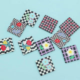 10PCS Acrylic Square Pendant Flower Earrings DIY Jewelry Making