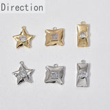 14k Plated Star Zircon Pendant for Jewelry Making