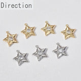 14k Plated Star Zircon Pendant for Jewelry Making