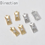 14k Plated Star Zircon Pendant for Jewelry Making