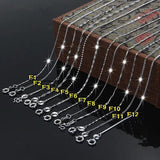 10pcs Silver Plated Copper Extension Chain Necklace Chains Bulk DIY Jewelry