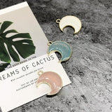 Glitter Moon Pendant Earring Accessories for DIY Projects