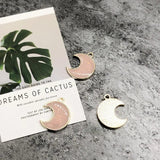 Glitter Moon Pendant Earring Accessories for DIY Projects