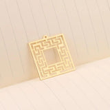 4pcs 18k Copper Plated Earrings Pendant DIY Jewelry Accessories