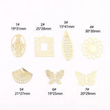 4pcs 18k Copper Plated Earrings Pendant DIY Jewelry Accessories