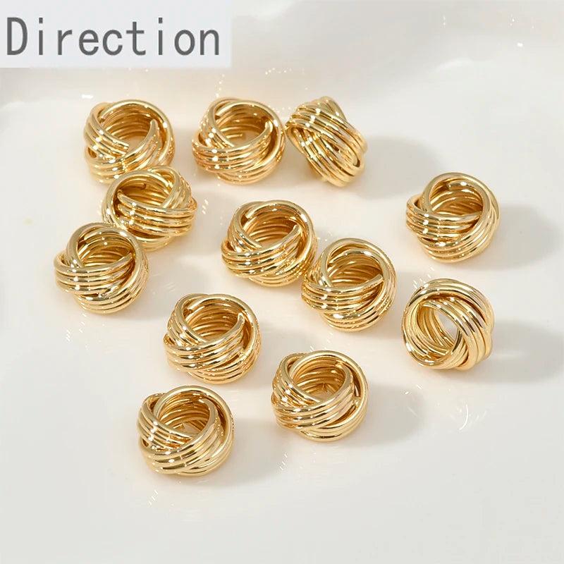Copper Plated 14k Twist Circle Pendant Spacer Accessories Diy Jewelry