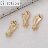 14K Personality Palm Gesture Pendant DIY Jewelry Making Kit