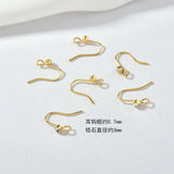 18K Gold-Plated Zircon Ear Ring DIY Earrings Material 10pcs