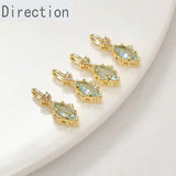 14K Colored Horse Eye Zircon Pendant DIY Jewelry Making