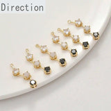 Copper-Plated 14K Zircon Pendant for DIY Bracelet Necklace Earrings