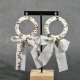 Chiffon Bow Knot Circle Fairy Earrings DIY Kit