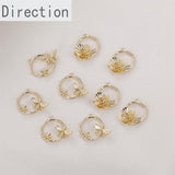 14k Small Bee Flower Pendant for DIY Bracelet Necklace