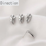 14K Irregular Melon Seeds Drop Earrings Silver Needles DIY Jewelry Materials