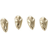 14K Irregular Melon Seeds Drop Earrings Silver Needles DIY Jewelry Materials