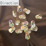 Crystal Glass Irregular Shaped Beads Straight Hole DIY Material