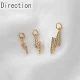 14k Lightning Pendant DIY Necklace Bracelet Material