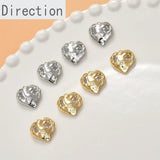 14k Plated Zircon Love Peach Heart Pendant