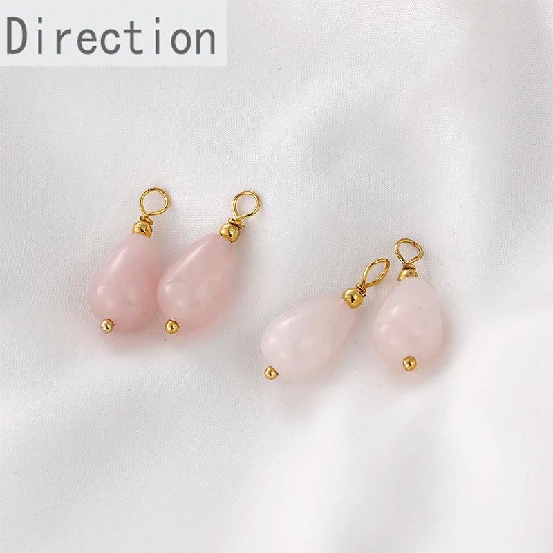 Stone Powder Crystal Drops Retro Jewelry Pendant Diy Earrings Material