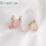 Stone Powder Crystal Drops Retro Jewelry Pendant Diy Earrings Material