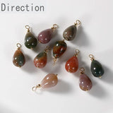Stone Powder Crystal Drops Retro Jewelry Pendant Diy Earrings Material