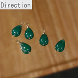 Stone Powder Crystal Drops Retro Jewelry Pendant Diy Earrings Material