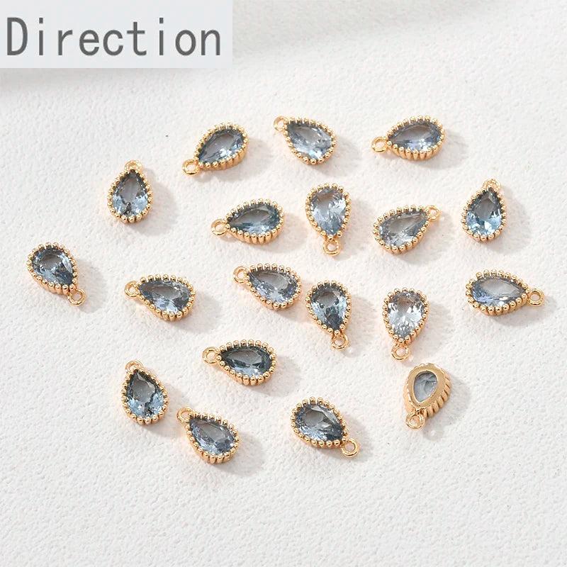 14k Zircon Water Drop Pendant Jewelry Material