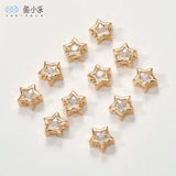 9mm Copper Plated 14k Silver Star Pendant for Diy Jewelry