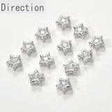 9mm Copper Plated 14k Silver Star Pendant for Diy Jewelry
