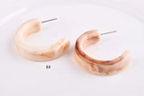 Japanese & Korean Acrylic C Shape Stud Earrings DIY Materials