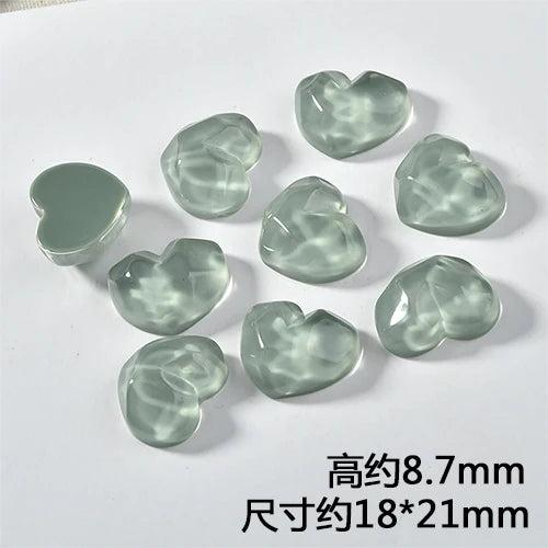 Diamond Section Wave Resin Patch DIY Earrings Hair Accessories 10pcs
