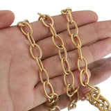 1M Stainless Steel Plated Embossing Round Punk Bulk Chains DIY Necklace Jewelry