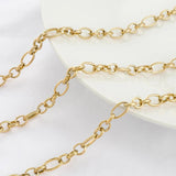 1M Stainless Steel Plated Embossing Round Punk Bulk Chains DIY Necklace Jewelry