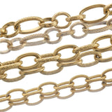 1M Stainless Steel Plated Embossing Round Punk Bulk Chains DIY Necklace Jewelry