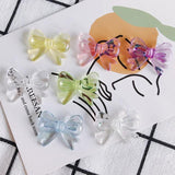Colorful Bow Necklace Earrings Set - Solid Pendant Material