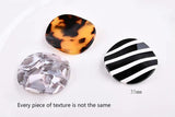 Japanese & Korean Style Wavy Tortoise Shell Earrings