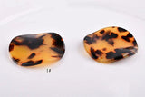 Japanese & Korean Style Wavy Tortoise Shell Earrings