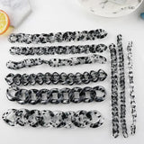 50pcs Grey Leopard Acrylic Buckle Beads for DIY Handbag Chains Mask Earrings Nec