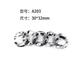 50pcs Grey Leopard Acrylic Buckle Beads for DIY Handbag Chains Mask Earrings Nec
