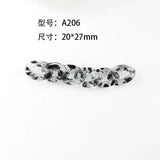 50pcs Grey Leopard Acrylic Buckle Beads for DIY Handbag Chains Mask Earrings Nec