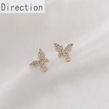 14k Ribbon Diamond Butterfly Ear Acupuncture Earrings Materials