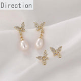 14k Ribbon Diamond Butterfly Ear Acupuncture Earrings Materials