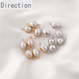 Freshwater Pearl Egg-Shaped Double Bag Pendant DIY Accessories