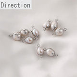 Freshwater Pearl Egg-Shaped Double Bag Pendant DIY Accessories