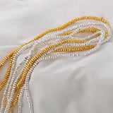 Gold-Plated Gallstone Faceted Wheel Flat Bead Spacer DIY Bead Material