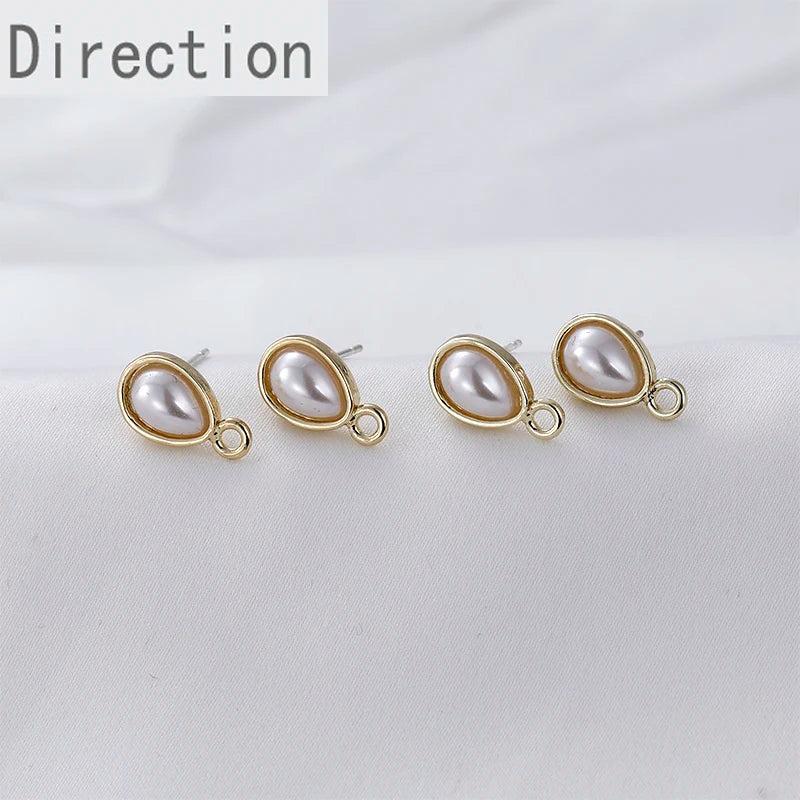 Joker Bow Pearl Love Alloy Silver Earrings DIY Accessories