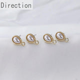 Joker Bow Pearl Love Alloy Silver Earrings DIY Accessories