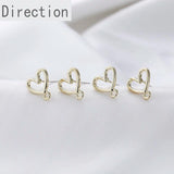 Joker Bow Pearl Love Alloy Silver Earrings DIY Accessories