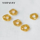 10pcs Hammered Disc Circle Charms 9mm Brass Pendants